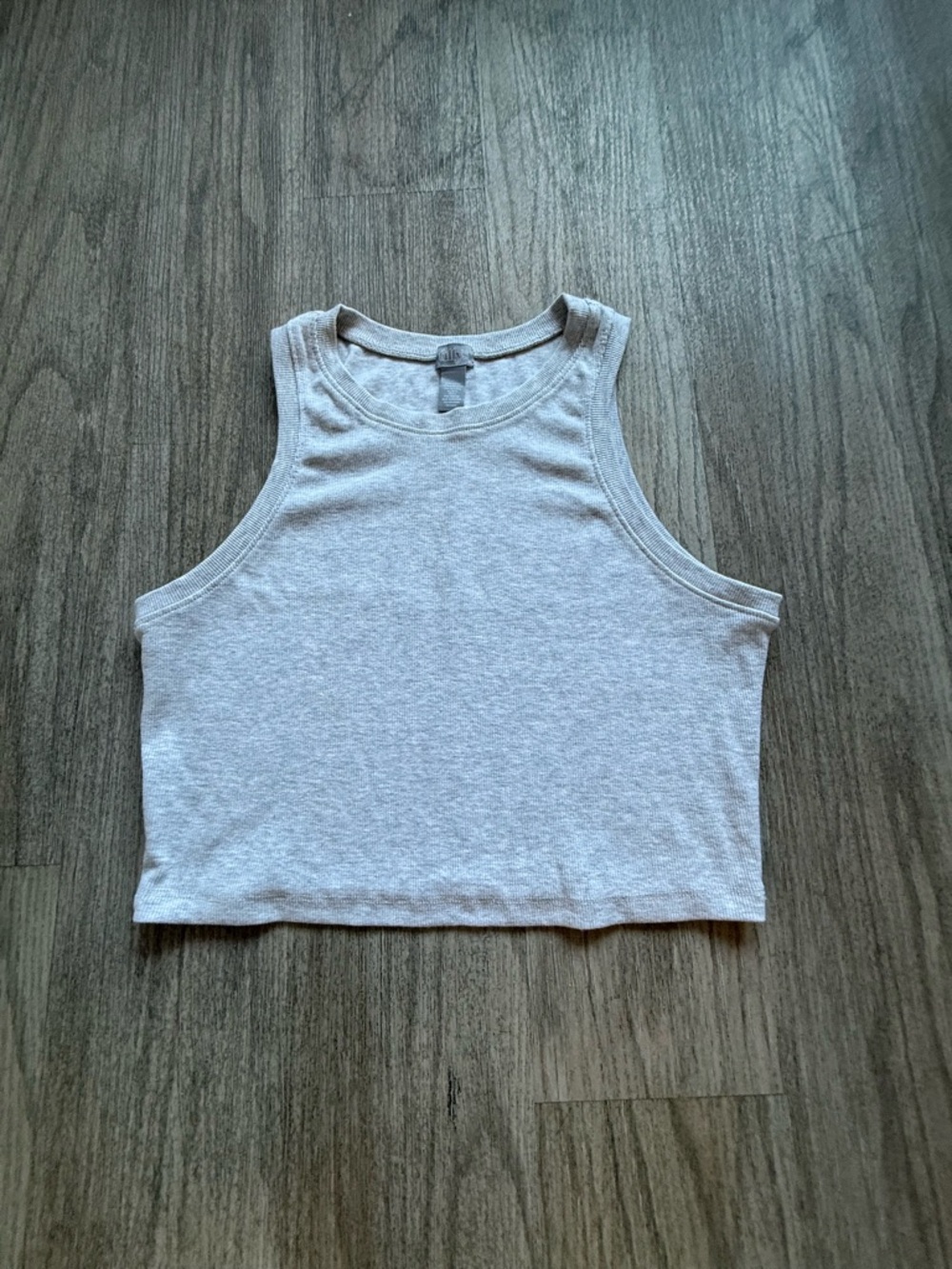 Women's Cropped Tank Top - Light Gray